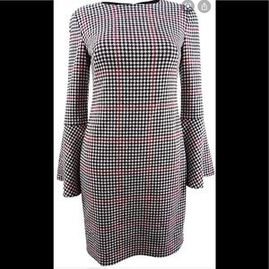 Ralph Lauren dress houndstooth plaid bell sleeve